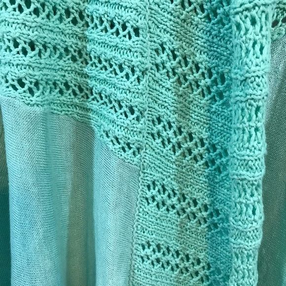 Angel of the North Anthro Linen Blend Green Open Lightweight Cardigan Sweater S - Picture 5 of 9